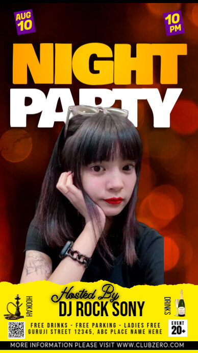 Black Maximalist Night Party Instagram Story Template | PosterMyWall