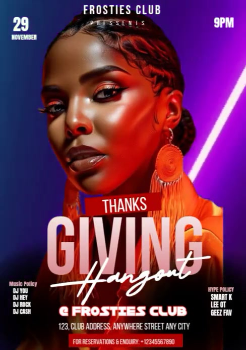 Plantilla de Black Maximalist Night Party Video Template A3 | PosterMyWall