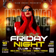 Black Maximalist Nightclub Event Instagram Post Video template