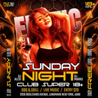 Black Maximalist Nightclub Event Instagram Post Video template
