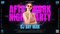 Black Maximalist Nightclub Flyer Twitter Post template