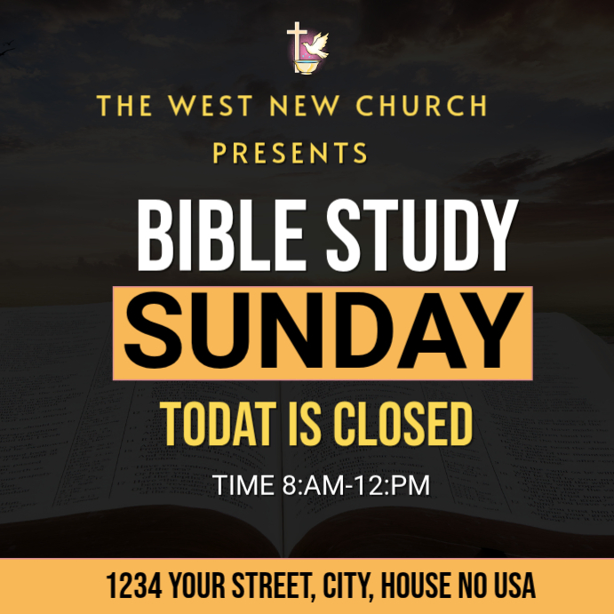 Copy of Black Maximalist No Bible Study Notice Instagram Post ...