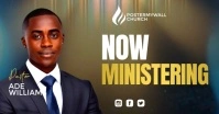 Black Maximalist Now Ministering Church Service Design  Facebook Event Cover template