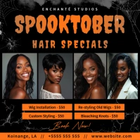 Black Maximalist October Booking Flyer Instagram Post template