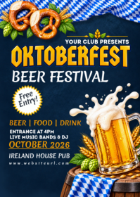 Paars Oktoberfest Beer Festival A6 Template