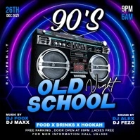 Black Maximalist Old School Party Flyer  Instagram Post template