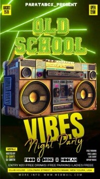 Black Maximalist Old School Vibes Instagram Story template