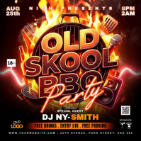 Black Maximalist Old Skool BBQ Party Instagram Post Video template