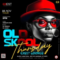 Black Maximalist Old Skool Thursday Party  Instagram Post template