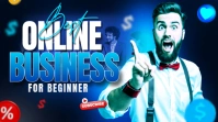 black Maximalist Online Business Thumbnail Design Digital Display (16:9) template