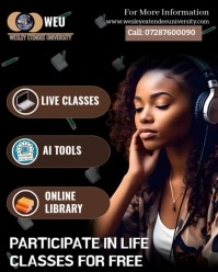 Black Maximalist Online Class Flyer Instagram Portrait template