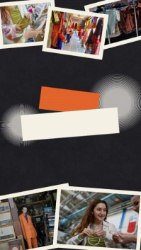 Flea Market Sale Animated Video Flyer | Bold Black Orange Garage Sale Video Poster Template Instagram Story