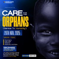 Black Maximalist Orphanage Home Visit Flyer Instagram Post template