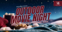 Black Maximalist Outdoor Movie Night Facebook Shared Image template
