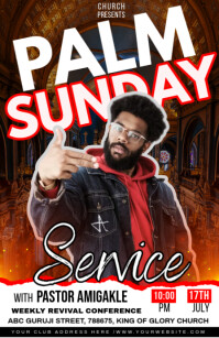 Black Maximalist Palm Sunday  Tabloid Boulevardzeitung template