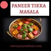 Black Maximalist Paneer Tikka Masala AD Logotipo template