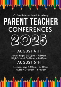 Black Maximalist Parent-teacher Conferences  A4 template