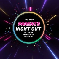 Black Maximalist  Parents' Night Out  Instagram Post template