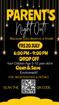 Black Maximalist Parents Night Out  Instagram Story template