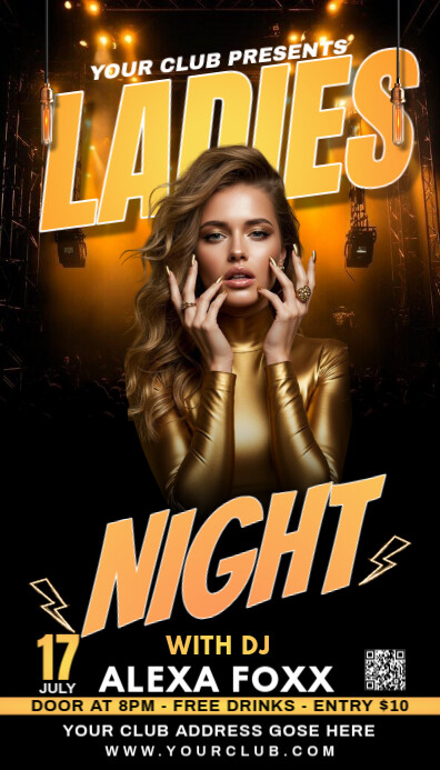 Black Maximalist Party Flyer Business Card Cartão de visita template