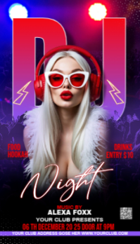 Black Maximalist Party Flyer Business Card template