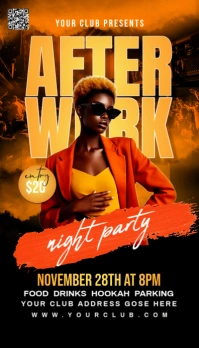 Black Maximalist Party Flyer Business Card template