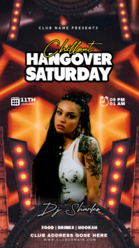 Black Maximalist Party Flyer Digital Display (9:16) template