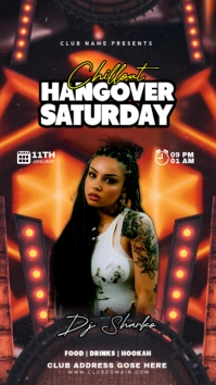 Black Maximalist Party Flyer Digital Display (9:16) template