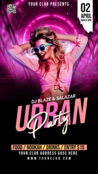 Black Maximalist Party Flyer Facebook Story template