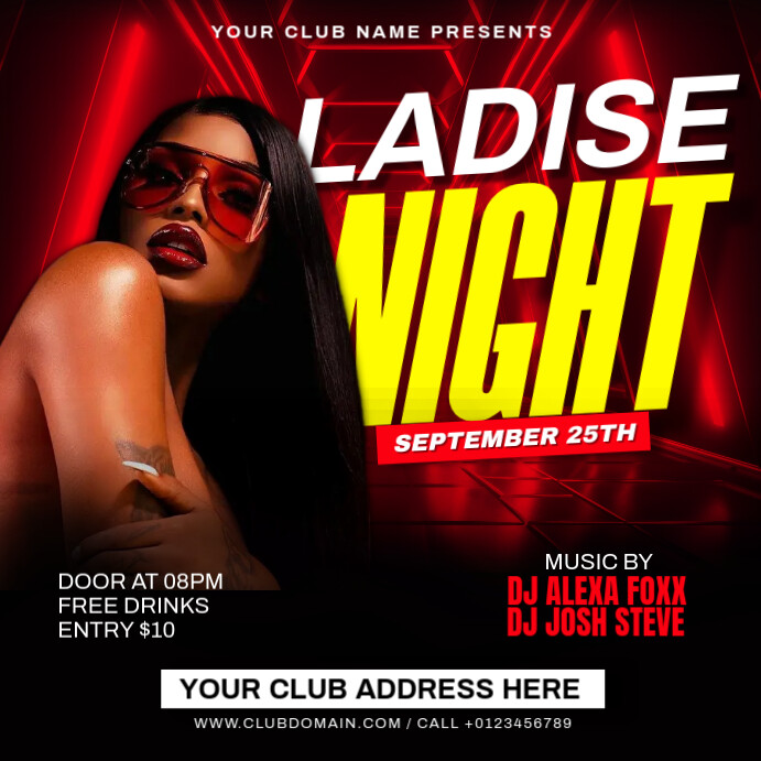 Black Maximalist Party Flyer Instagram Post Template | PosterMyWall