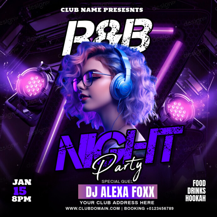 Black Maximalist Party Flyer Instagram Post Template | PosterMyWall
