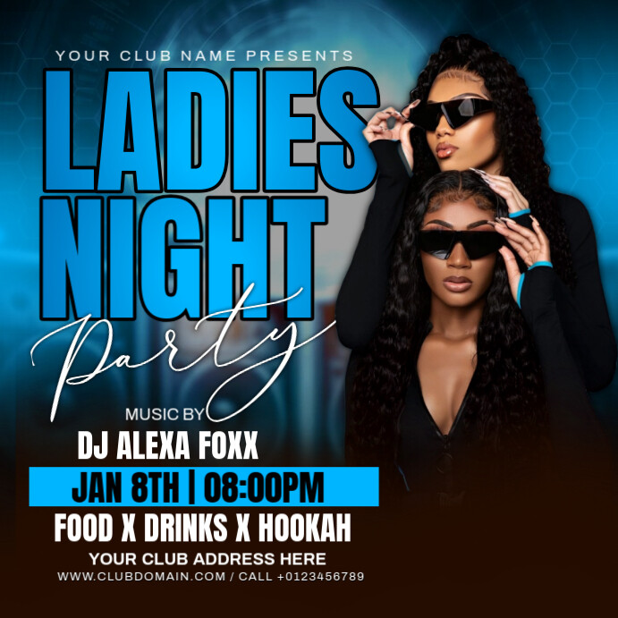 Black Maximalist Party Flyer Instagram Post Template | PosterMyWall
