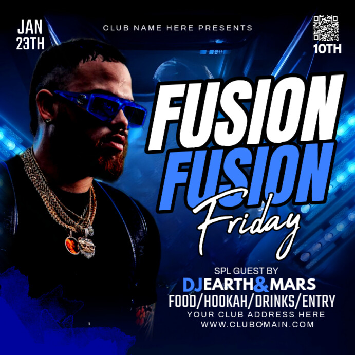 Black Maximalist Party Flyer Instagram Post Template | PosterMyWall