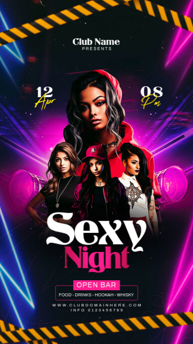 Black Maximalist Party Flyer Instagram Story Template | PosterMyWall