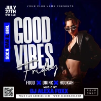 Black Maximalist Party Flyer  Square (1:1) template