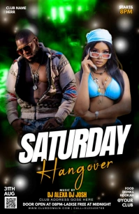 Black Maximalist Party Flyer  Tabloid template