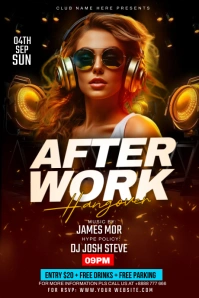 Black Maximalist Party Flyer  Tumblr Graphic template