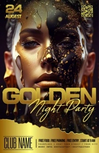Black Maximalist Party Half Page Wide Media Página Ancho template
