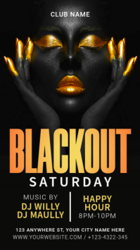 Black Maximalist Party Instagram Story template
