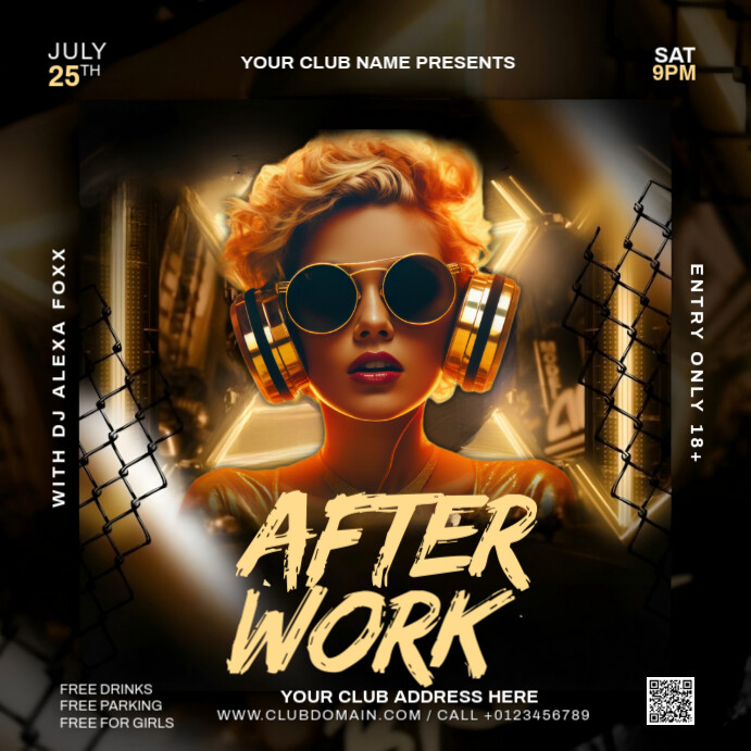 Copy of Black Maximalist Party Night Instagram Post | PosterMyWall
