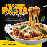 Black Maximalist Pasta Instagram Post template