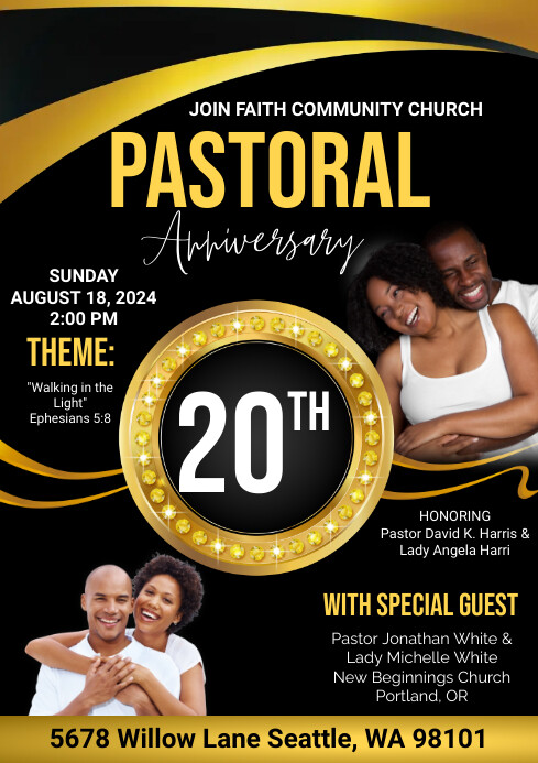 August Church Program Black Pastors Anniversary Programs Crafting These Custom Church