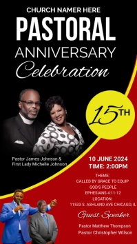 Black Maximalist Pastoral Anniversary Instagr Instagram Story template