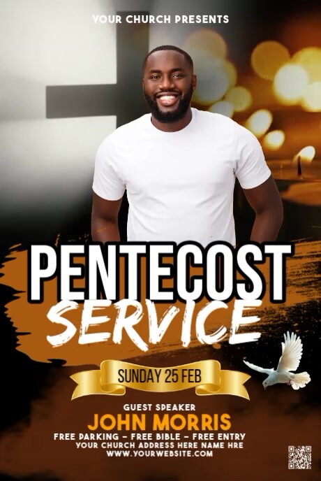 Black Maximalist Pentecost Church Service Pinterest Graphic Pinterest Graphic template