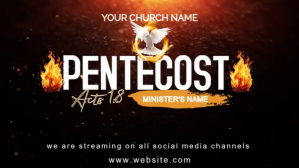 Black Maximalist Pentecost Church Youtube Thumbnail template