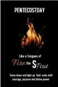 Black Maximalist Pentecost Day Poster template