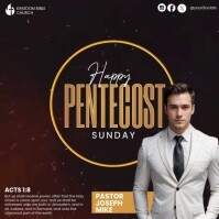 Black Maximalist Pentecost Sunday Square (1:1) template