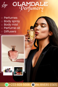 Black Maximalist Perfumery Poster template