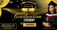 Black Maximalist Personalized Elegant Graduation Magazine Invitation Flyer Instagram Portrait Imagen Compartida en Facebook template