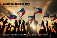 Black Maximalist Philippine National Heroes Day Poster template